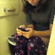 A hidden camera records a pretty girl as she takes a break from the party downstairs to poop while sitting on a toilet and check her emails. Nice, audible plopping sounds can be heard.  See movie 7166 for more. Over 8 minutes.